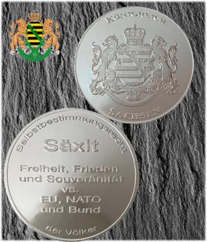 Sachsen-Taler "Säxit" 28mm Feinsilber handgeprägt
